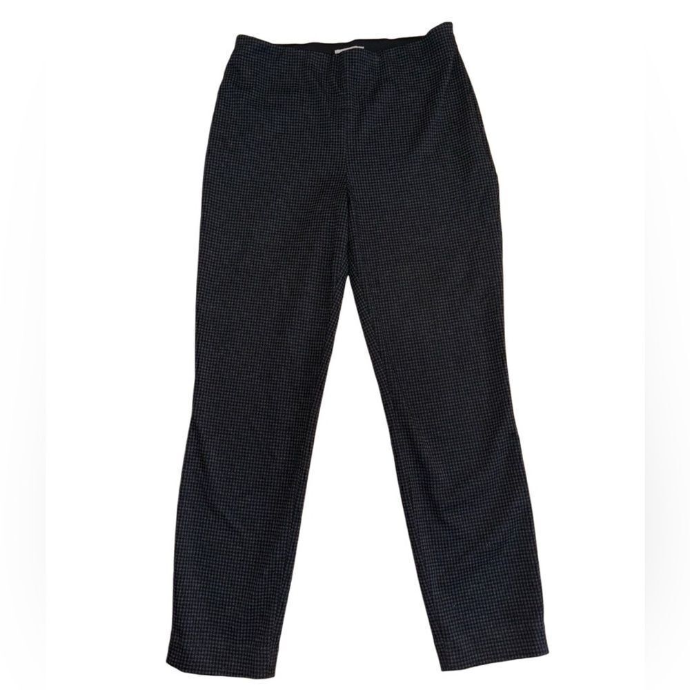 H&M Women's Houndstooth Black + Grey Highwaisted Trouser Pants - Size Medium